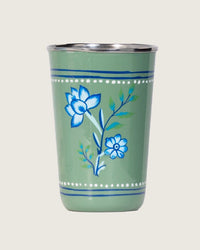 Hand-Painted Blue Meadow Tumbler 4 Piece Set - Noētic