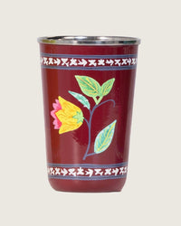 Hand-Painted Folk Floral Tumbler 4 Piece Set - Noētic