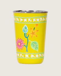 Hand-Painted Folk Floral Tumbler 4 Piece Set - Noētic