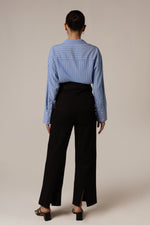 High Waisted Twill Black Pants - Noētic