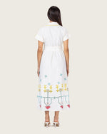 Ivory Bloom Linen Dress - Noētic