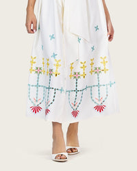 Ivory Bloom Linen Dress - Noētic
