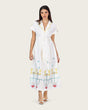 Ivory Bloom Linen Dress - Noētic