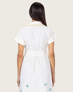 Ivory Bloom Linen Dress - Noētic