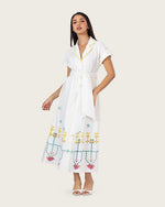 Ivory Bloom Linen Dress - Noētic