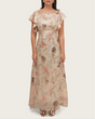 Ivory Floral Sequin Maxi Dress - Noētic
