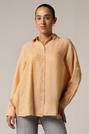 Jaquard Oversized Shirt with Shimmery Effect - Noētic