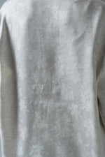 Jaquard Oversized Shirt with Shimmery Effect - White - Noētic