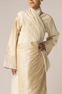 Lace and Taffeta Mix Fabric Abaya - Noētic