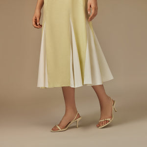 Lemon Yellow Reef Linen Dress - Noētic