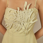Lemon Yellow Reef Linen Dress - Noētic