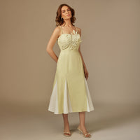 Lemon Yellow Reef Linen Dress - Noētic