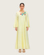 Loose Eyelet Cotton Dress with Handmade Beaded & Sequin Embellishments - Noētic