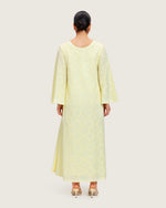 Loose Eyelet Cotton Dress with Handmade Beaded & Sequin Embellishments - Noētic