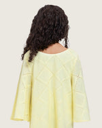 Loose Eyelet Cotton Kids Dress with Handmade Beaded & Sequin Embellishments - Noētic