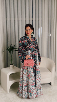 Loose Floral Cotton Dress with Tassels - Noētic