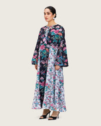 Loose Floral Cotton Dress with Tassels - Noētic