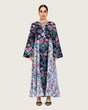 Loose Floral Cotton Dress with Tassels - Noētic