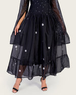 Luxury Lightweight Organza Maxi Dress with Polka Dot Detail - Noētic