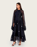Luxury Lightweight Organza Maxi Dress with Polka Dot Detail - Noētic