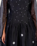 Luxury Lightweight Organza Maxi Dress with Polka Dot Detail - Noētic