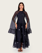 Luxury Lightweight Organza Maxi Dress with Polka Dot Detail - Noētic