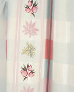 Luxury Linen Maxi Dress with Floral Print & Fringe Detail - Noētic