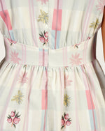 Luxury Linen Maxi Dress with Floral Print & Fringe Detail - Noētic