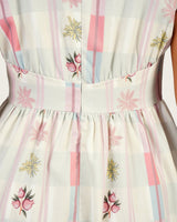 Luxury Linen Maxi Dress with Floral Print & Fringe Detail - Noētic