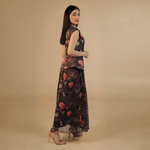 Midnight Floral with Gold Details Dress - Noētic