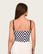 Nautical Stripe Swimsuit Set with Adjustable Straps & Skirt Cover-Up - Noētic