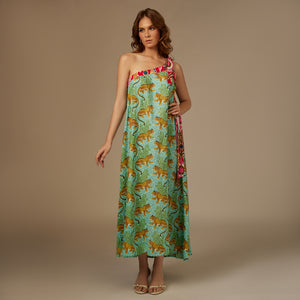 Jungle Vibes: Colorful Maxi Dress