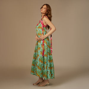 Jungle Vibes: Colorful Maxi Dress