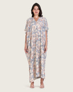 Pastel Blue-Pink Loose Everyday Kaftan - Noētic