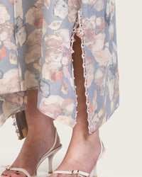 Pastel Blue-Pink Loose Everyday Kaftan - Noētic
