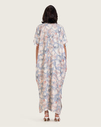 Pastel Blue-Pink Loose Everyday Kaftan - Noētic