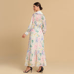 Pastel Floral Chiffon wrap Dress - Noētic