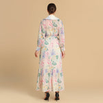 Pastel Floral Chiffon wrap Dress - Noētic