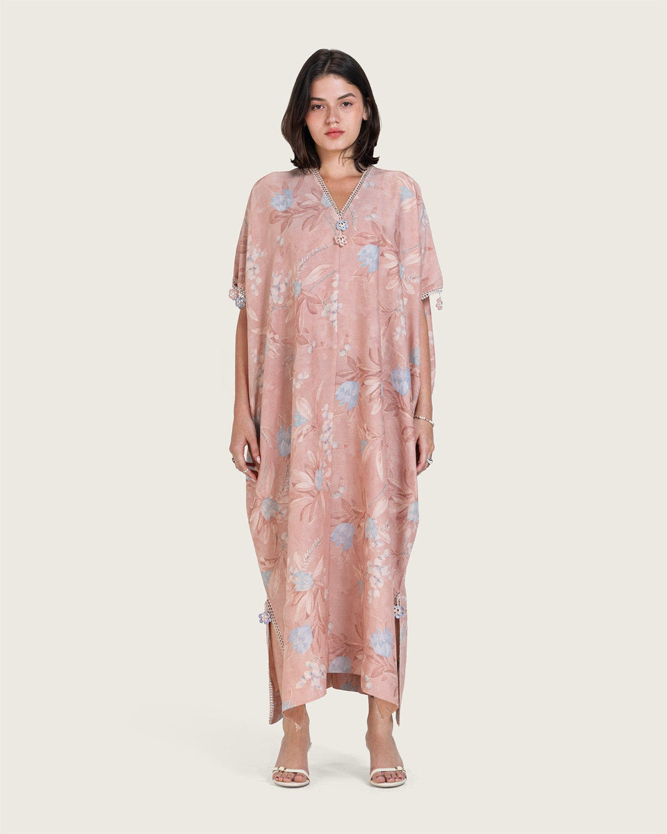 Pastel Pink Loose Everyday Kaftan - Noētic