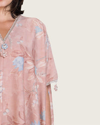 Pastel Pink Loose Everyday Kaftan - Noētic