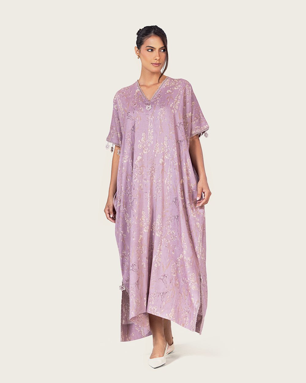 Pastel purple Loose Everyday Kaftan - Noētic