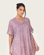 Pastel purple Loose Everyday Kaftan - Noētic