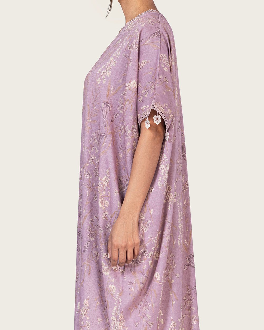 Pastel purple Loose Everyday Kaftan - Noētic