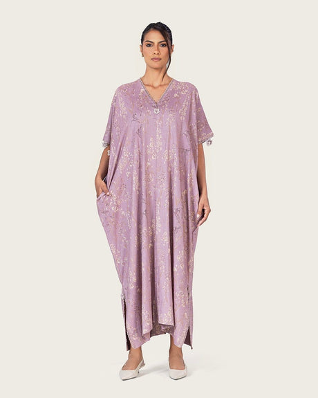Pastel purple Loose Everyday Kaftan - Noētic