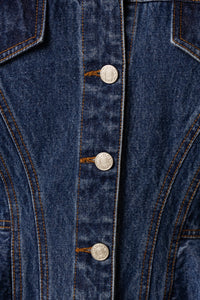 Peplum Ruffled Hem Denim Co-ord Jacket - Noētic