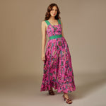Pink Garden Cotton Maxi Dress - Noētic