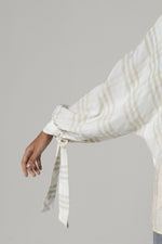 Plaid Viscose Cotton Blouse with Tie Wristbands - Noētic