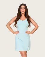Powder Blue Scalloped Swimsuit Set with Skirt Cover-Up - Noētic