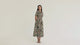 Black Floral Linen Shirt Dress