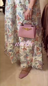 Soft Linen Vibrant Printed Dress – Modest & Light Summer Wear